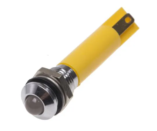 63-6587-56　RS PRO黄色指示器，24 V交流/直流，8毫米安装孔尺寸，焊点终止，IP67　211-538