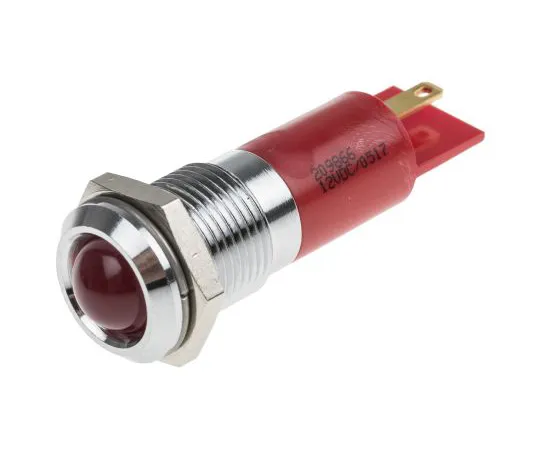 63-6586-16　RS PRO红色闪烁LED指示灯，12 V直流，14mm安装孔尺寸，焊点终止　209-866