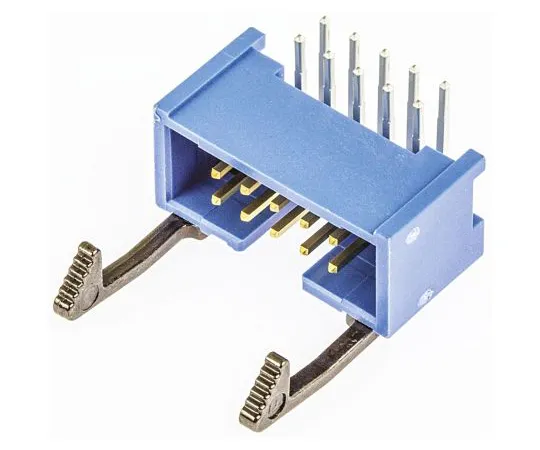 63-6654-74　Header-amplifier latch for board connection 10 pole 2.54 mm 2 row right angle　2-1761607-3