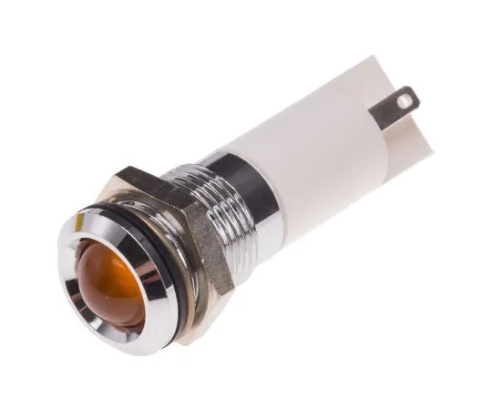63-6581-88　RS PRO橙色霓虹灯指示器，110 V交流电，14.5mm安装孔尺寸，焊点终止，IP40　204-401