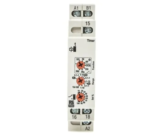 63-6743-04　RS PRO SPDT多功能定时器继电器，12→230V交流/直流，DIN导轨安装　102-6122