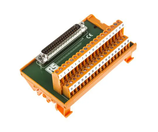 63-6633-98　RS PRO, 37极D-sub连接器，男性接口模块，DIN轨道安装　403-409