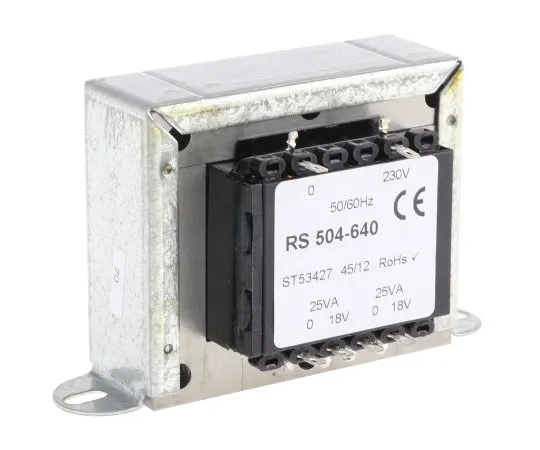 63-6680-62　RS PRO50VA2输出机箱安装变压器，18Vac　504-640