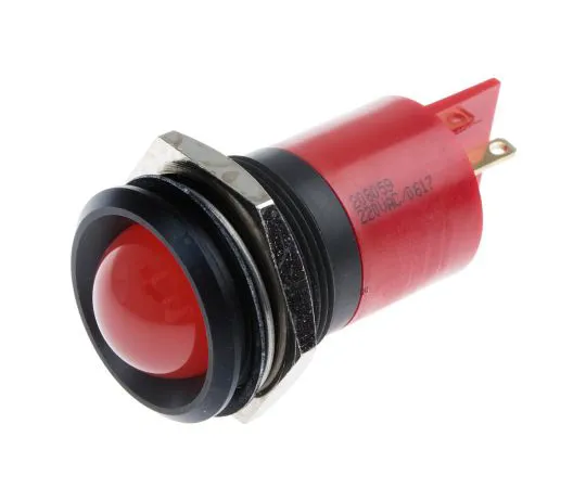 63-6584-65　RS PRO红色指示器，230 V交流电，22mm安装孔尺寸，标签终止　208-059