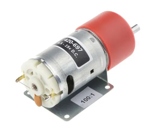 63-6642-51　RS PRO拉丝齿轮直流齿轮电机，19.8 W, 4.5→15 V, 59 Ncm, 120 rpm,6mm轴径　420-697