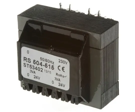 63-6680-41　24V交流2孔PCB变压器输出，6VA　504-515