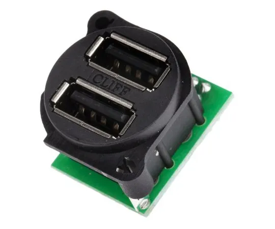 63-5151-55　RS Pro双端口面板安装，版本2.0 USB连接器，收发器　862-1567