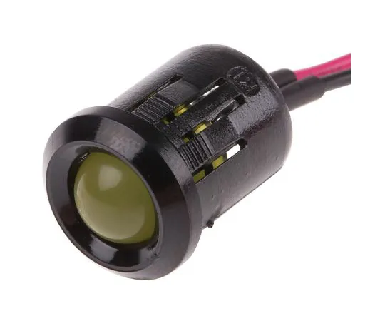 63-6585-53　RS PRO黄色指示器，12 V直流，12mm安装孔尺寸，导线终止　209-024