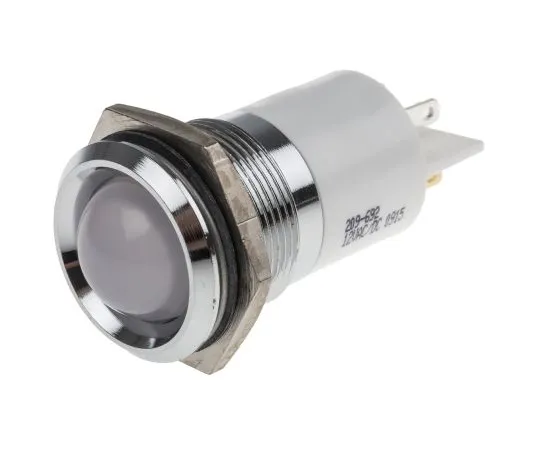 63-6586-04　RS PRO白色指示器，12 V, 22mm安装孔尺寸，焊点终止　209-692
