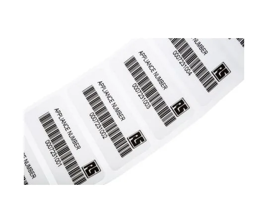 63-6676-27　RS PRO Black on White Label Printer Tape, 58 x 22mm标签尺寸　497-498
