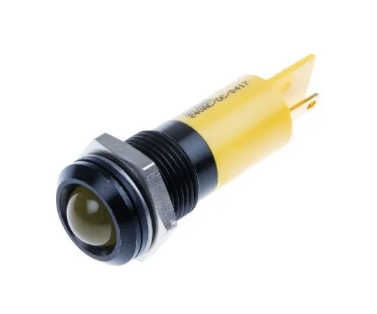 63-6581-51　RS PRO黄色指示器，24 V直流，14mm安装孔尺寸，标签终止，IP67　203-868