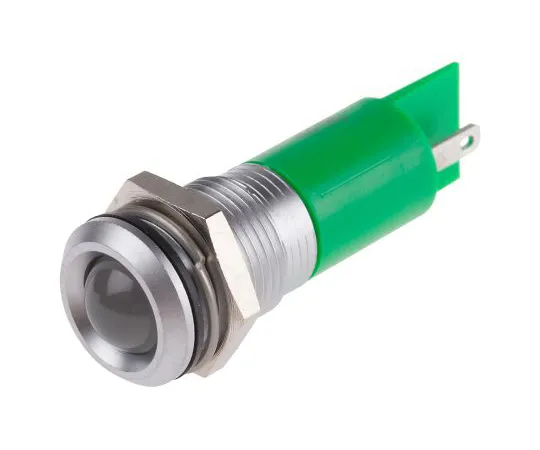 63-6583-61　RS PRO绿色指示器，24 V交流/直流，14mm安装孔尺寸，焊点终止，IP67　206-924