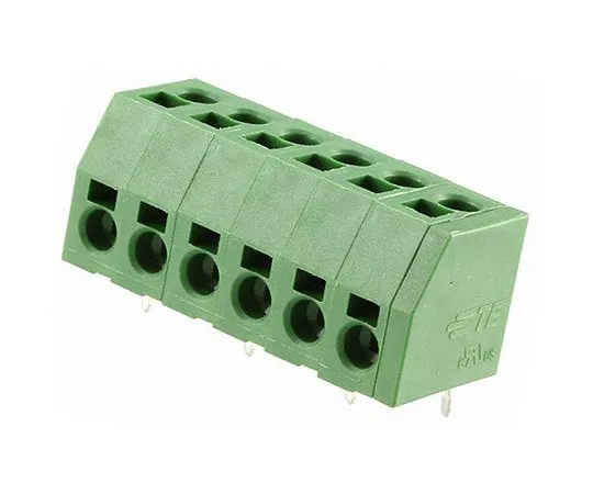 63-6880-87　Substrate Terminal Block 5mm Pitch 1 Row 6 Pole Green　1-2834014-6