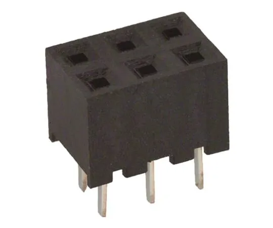 63-6757-98　Board Connection Socket A3C Series 2 mm 6 Pole 2 Row Straight Through Hole 1 Box (350 Pieces)　A3C-6DA-2DSA71