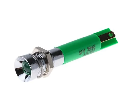 63-6583-69　RS PRO绿色指示器，24 V交流电，8毫米安装孔尺寸，焊点终止　206-974
