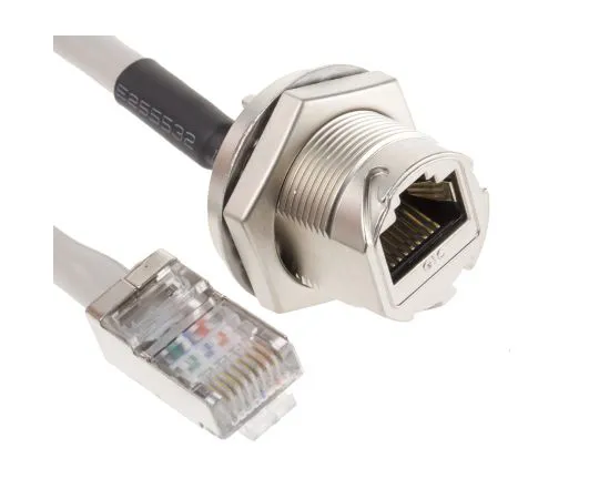 63-6780-74　RS PRO Grey Cat5e电缆屏蔽，200mm男性RJ45/女性RJ45终止　111-6740