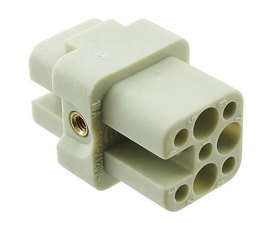63-6767-83　Power Supply Connector Insert Han D Series Female 7 Pole  10 A 50 V ac, 120 V dc　09210073101