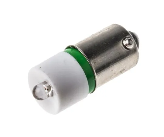 63-6585-29　LED反射器灯泡，BA9s,绿色，单芯片，10毫米直径，24V交流/直流。　208-655