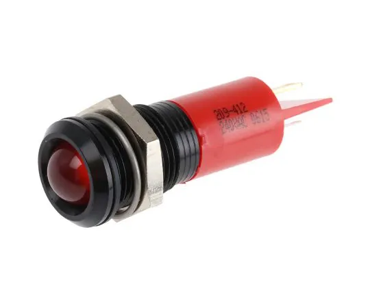 63-6585-79　RS PRO红霓虹指示器，240 V交流电，14.5毫米安装孔尺寸，焊点终止，IP40　209-412