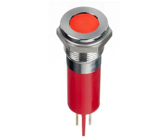 63-6950-37　RS PRO红色指示器，12 V直流，12mm安装孔尺寸，紧固件，焊条终止，IP67　124-6395