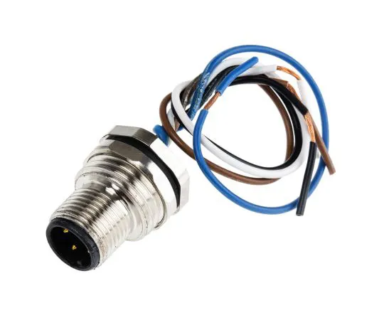 63-6953-83　RS PRO StraightM12到未终止连接器和电缆，4芯1米电缆　124-7079
