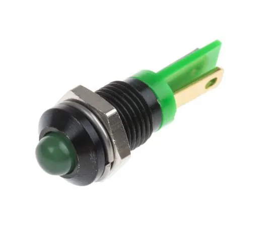 63-6584-48　RS PRO绿色指示器，2V直流，8mm安装孔尺寸，焊点终止　207-804