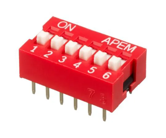 63-5158-96　6通孔DIP开关SPST,提升执行器　NDS-06-V