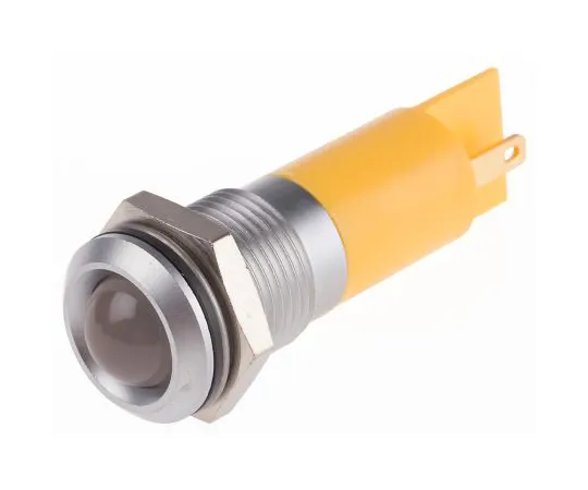 63-6583-58　RS PRO黄色指示器，24 V交流/直流，14mm安装孔尺寸，焊点终止，IP67　206-895