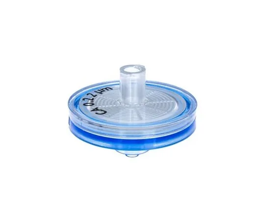 65-3729-05　ABLUO Syringe Filter Unsterilized 25 mm FLL/MLL Acrylic Blue CA 0.22 μm 10pc　FJ25ANCCA002DT01