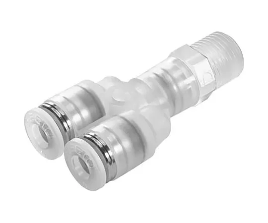 63-6996-44　Festo气动双Y管螺纹适配器，R 1/8公螺纹，6mm管连接　NPQP-Y-R18-Q6-FD-P10