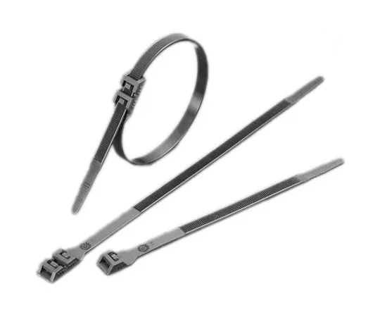 63-5153-80　RS PRO黑色尼龙双锁扣电缆接头，382 mm x 9 mm　865-9641