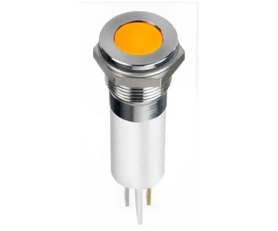 63-6950-61　RS PRO橙色指示器，24 V直流，12mm安装孔尺寸，紧固件，焊条终止，IP67　124-6420