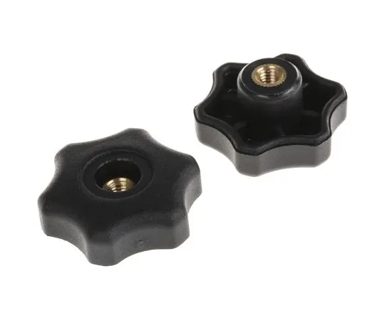 63-6565-15　RS PRO Black Multiple Lobs Clocking Knob,M6　161-212