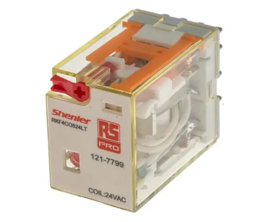 63-6808-89　RS PRO,24V交流线圈非锁定继电器4PDT,6A开关电流插头，4极　121-7799