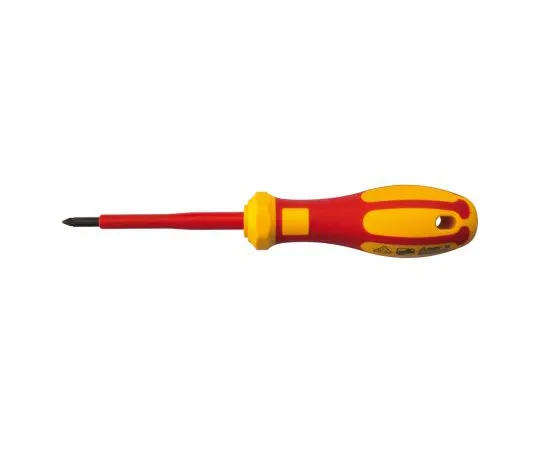 63-6979-09　RS Pro, VDE1000V经批准的Pozidriv绝缘螺丝刀PZ1尖端80 mm铬钒钼钢　125-3086