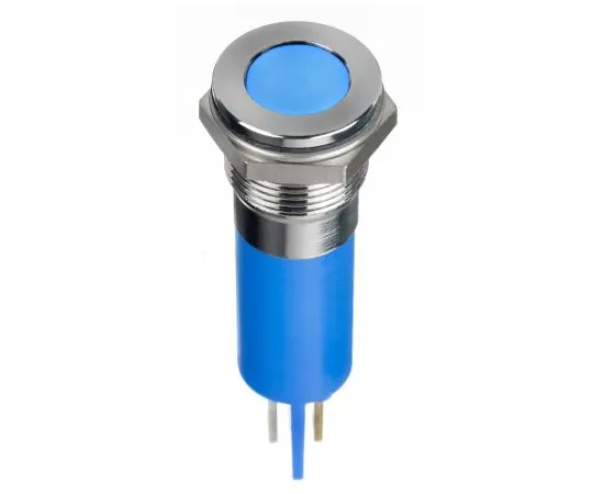 63-6950-54　RS PRO蓝色指示器，12 V直流，12mm安装孔尺寸，紧固件，焊条终止，IP67　124-6413