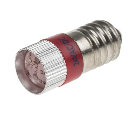 63-6586-32　LED反射器灯泡，E10,红色，多芯片，10毫米直径，24V直流电。　210-030