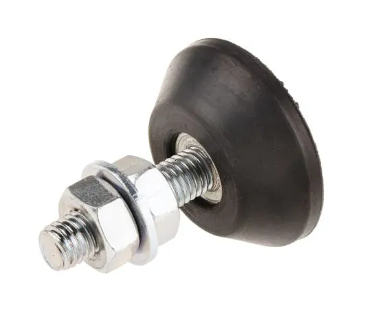 63-7006-21　RS PRO Round M10镀锌钢板抗振安装25-200压缩载荷，直径46mm。天然橡胶+100°C　126-3556