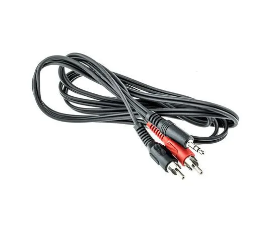 63-5174-36　RS PRO 1 m RCA电缆男性RCA x 2到3.5立体声杰克黑色　909-7117