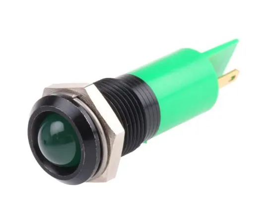63-6586-64　RS PRO绿色指示器，12 V直流，14mm安装孔尺寸，焊点终止　210-484