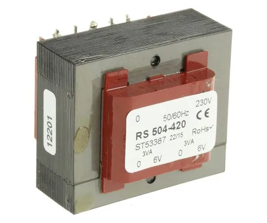 63-6680-34　6VAC2通过孔型PCB变压器输出，6VA　504-420