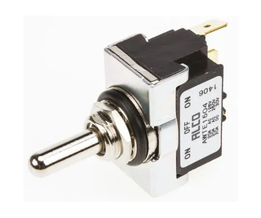 63-6618-27　Toggle Switch On-Off-On SPDT Panel Mount 20 A @ 250 V ac　AWTE1504