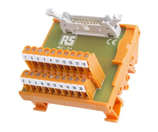 63-6633-91　RS PRO, 20极IDC连接器接口模块，DIN导轨安装　403-314