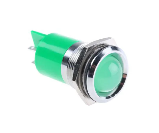 63-6581-33　RS PRO绿色指示器，24 V直流，22mm安装孔尺寸，焊点终止　203-688