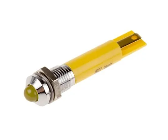 63-6586-57　RS PRO黄色闪烁LED指示灯，12 V直流，8毫米安装孔尺寸，焊点终止　210-434