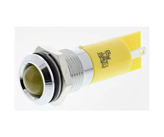 63-6586-42　RS PRO黄色指示器，230 V交流电，14mm安装孔尺寸，标签终止，IP67　210-153