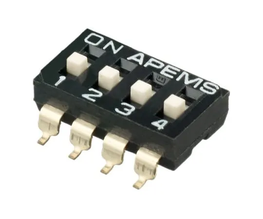 63-5159-07　4 Way Surface Mount DIP Switch SPST, Raised Actuator Sliding Actuator　IKD0403101