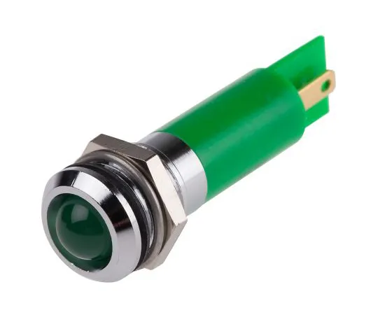 63-6584-15　RS PRO绿色指示器，230 V交流电，12mm安装孔尺寸，标签终止，IP67　207-286