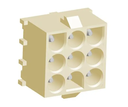 63-6938-97　Substrate connection Header Maiten lock 9 poles 6.35 mm 3 rows vertical　1969818-1