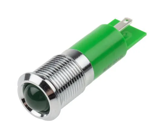 63-6586-84　RS PRO绿色指示器，12 V, 14mm安装孔尺寸，标签终止，IP67　210-670